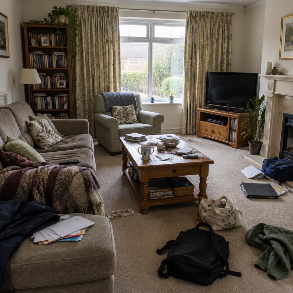 Typical lounge before heat treatment preparation